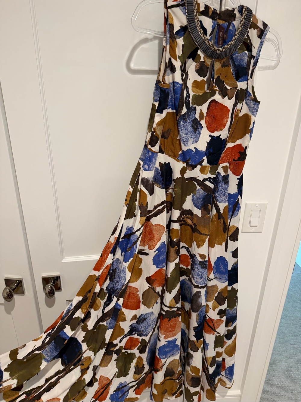 Ranna Gill-Multicolor Floral Maxi Dress - size xs
